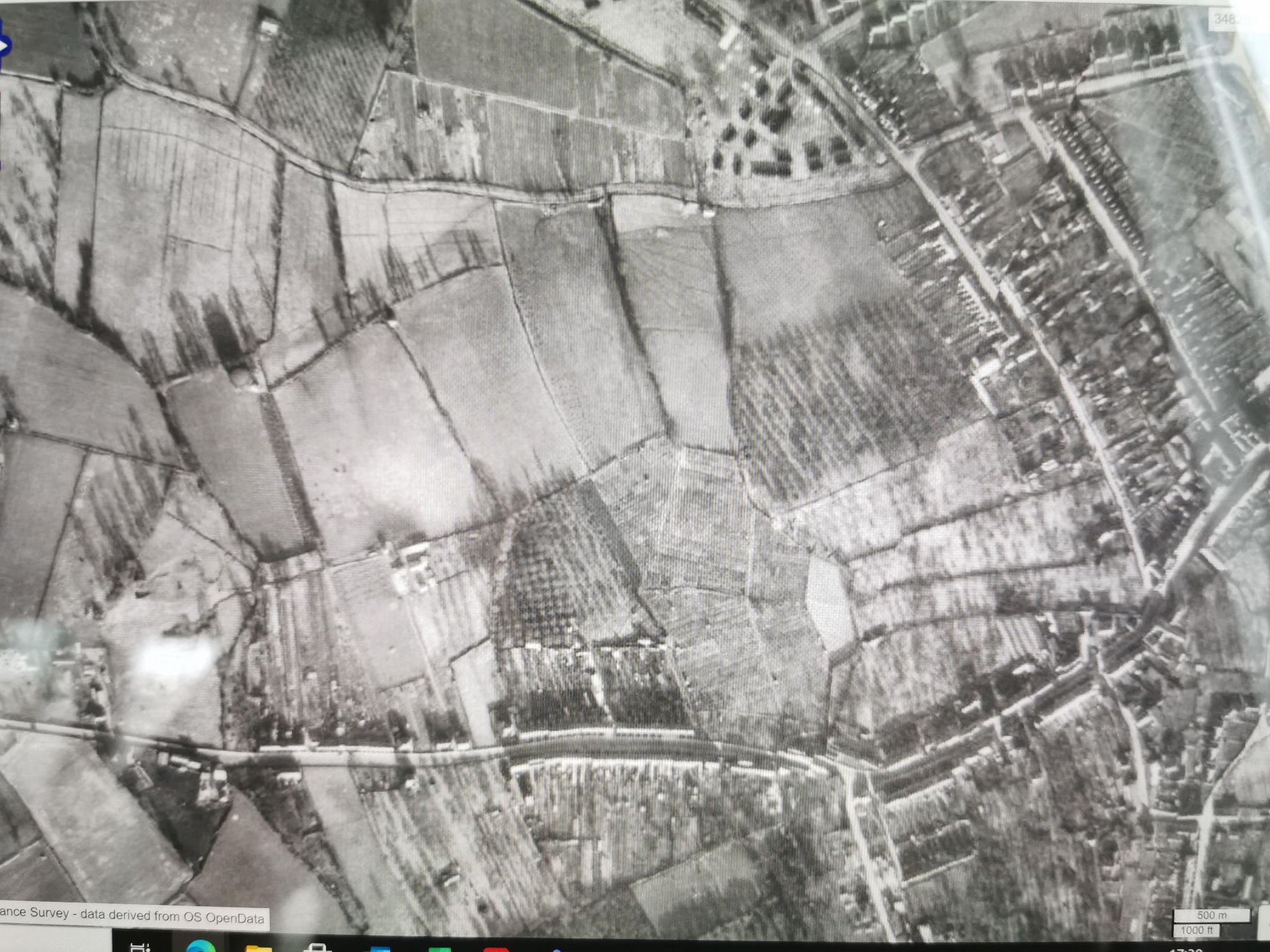 1946 Aerial View of Houndwood